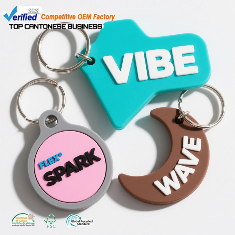 Manufactory Personalize Custom Soft Silicone Pvc Keychain Custom Logo PVC Rubber Keyring / Custom Rubber Pvc Keychains