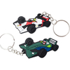 New Arrival Wholesale 2D Cartoon F1 Racing Car Custom Shape PVC Rubber Anime Key Chains Kids' Promotion Sale Accessories