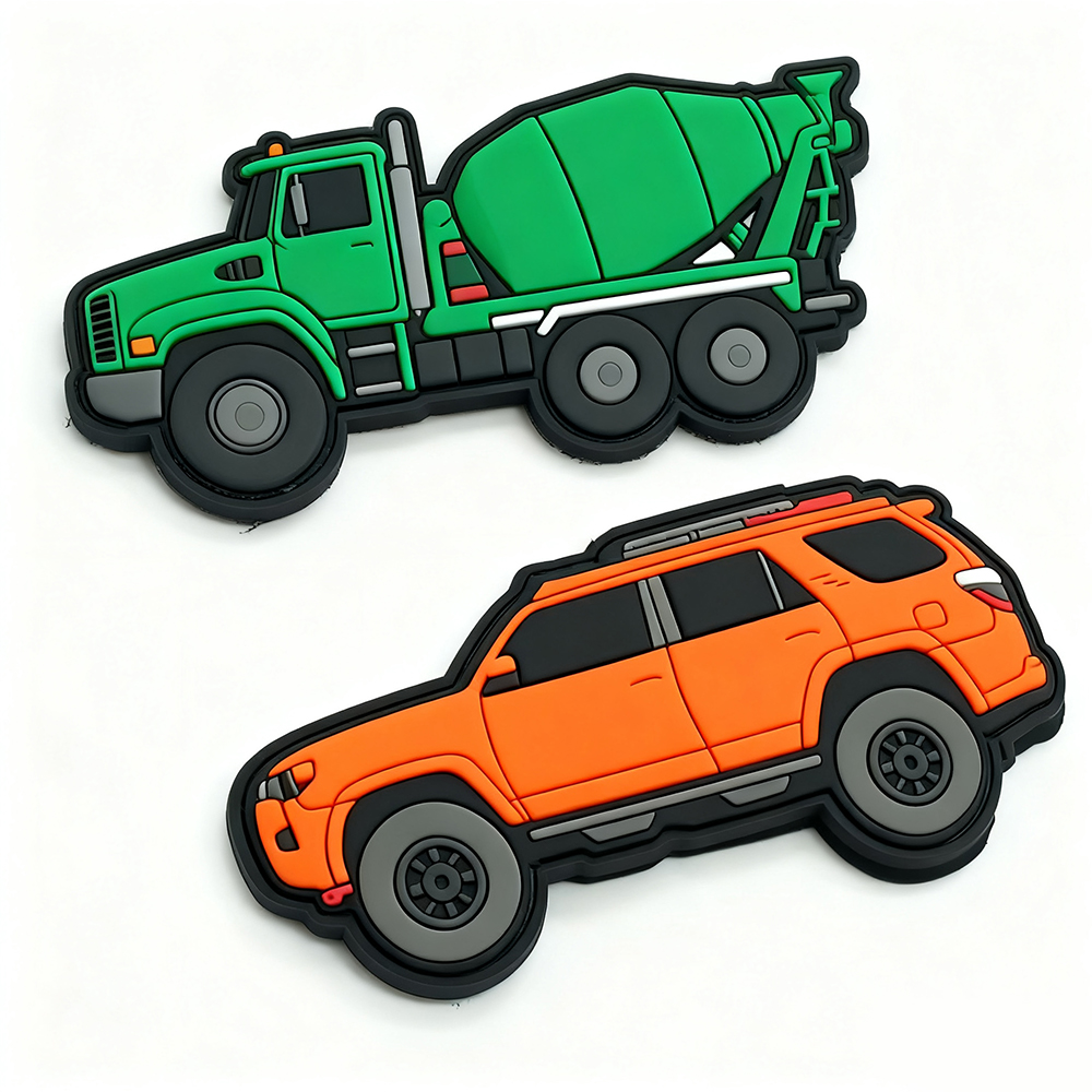 Custom Car Pvc Patches Tag for Clothing Embossed Logo 3D 2D Soft PVC Patches Rubber