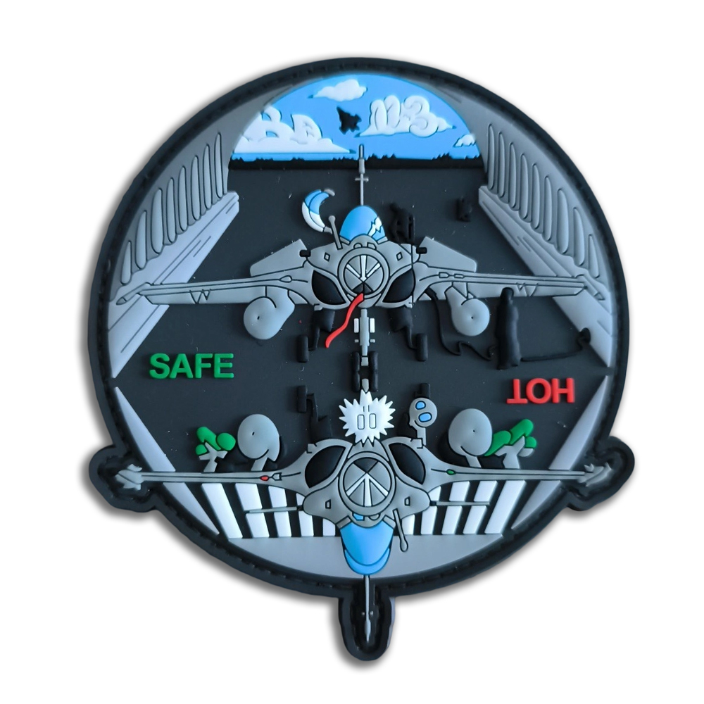 3D Aircraft PVC Rubber Badge Soft Label Patch for Hats Airsoft Sticks-Iron-on Hook Loop Soft PVC Patches Made of Canvas Plastic