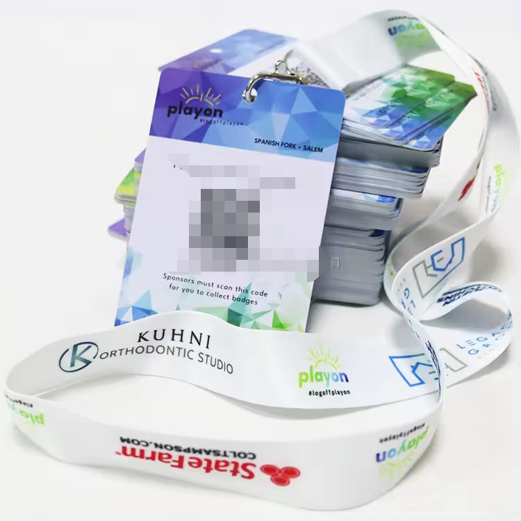 Customized Lanyards Full Color Printing Work ID Card Holder