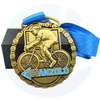 Custom 3d hollowed out bicycle cycling race medal