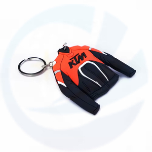 Road Racing Sports Car Rider Biker Driver Formula 1 Clothing PVC Keychain 