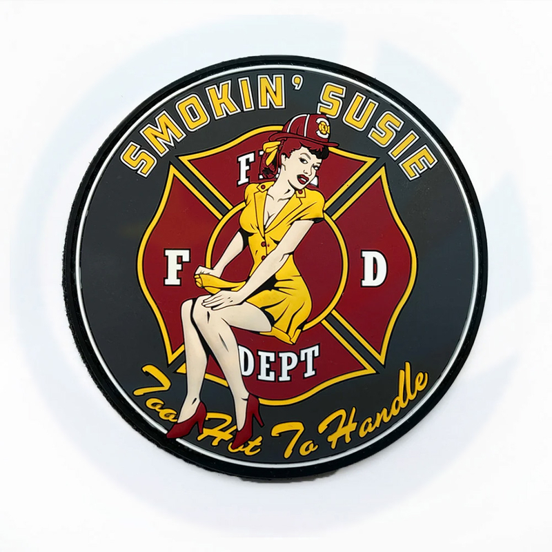 SMOKIN' SUSIE, FIREFIGHTERS PVC PATCH