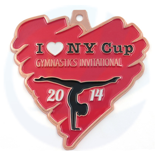 Gymnastics cup logo metal medal custom supplier