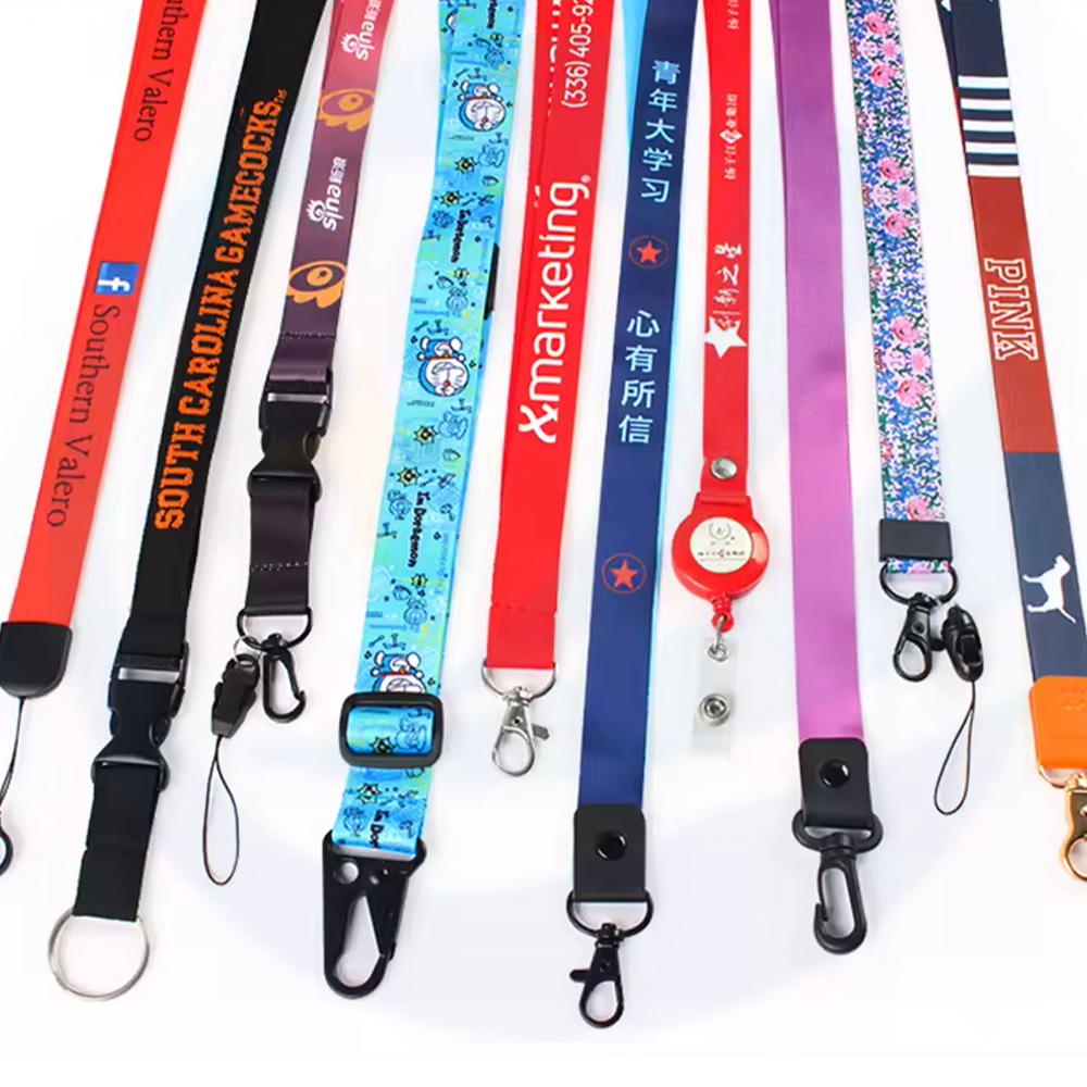 Custom Sublimation Nylon Lanyards Heat Transfer Polyester Lanyard
