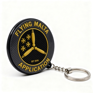 Malta Travel PVC Keychain Custom Logo Soft Rubber Key Ring Souvenir Gift