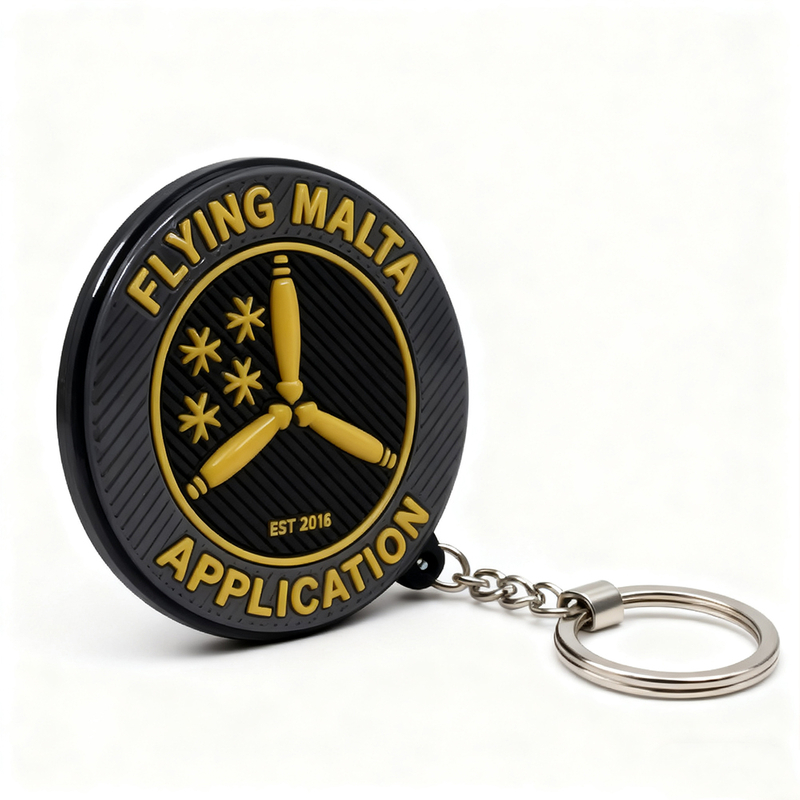 Malta Travel PVC Keychain Custom Logo Soft Rubber Key Ring Souvenir Gift