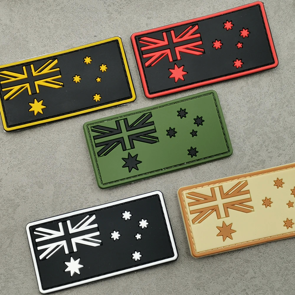 Durable Soft Rubber 3D PVC Flag Patch of Australia – Stick On Bag Shirt Jacket Backpack Decoration Badge