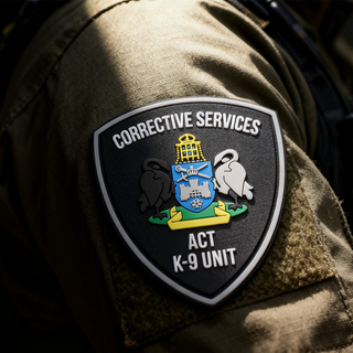 Australia K9 Corrective Services Patch Custom 3D PVC Working Dog Badge with Hook Backing