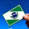 Brazil Parana State Flag PVC Patch 3D Rubber Badge with Hook and Loop Backing