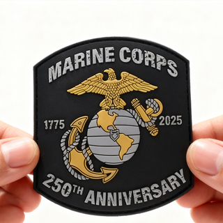 Custom United States Heritage Marine PVC Patch Factory Direct 3D Soft Rubber Emblem with Velcro Backing
