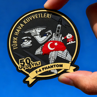 Custom Turkish Aviation Pilot PVC Patch 3D Rubber Hook Loop Badge