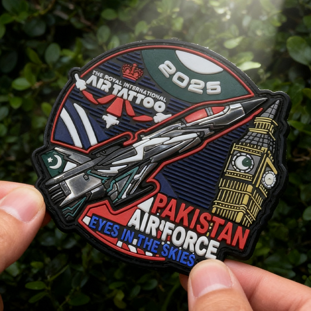 Pakistan Flight Crew Gear Patch PVC 3D Raised Detail Hook Loop