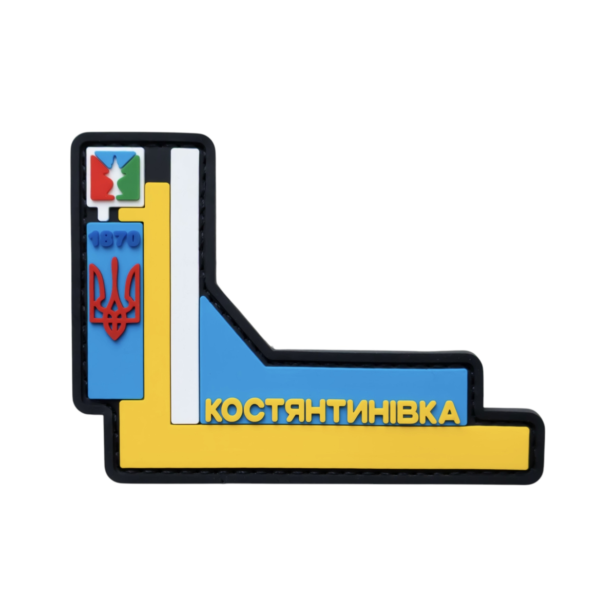 Ukrainian Flag PVC Patch Waterproof Rubber Emblem for Outdoor Gear