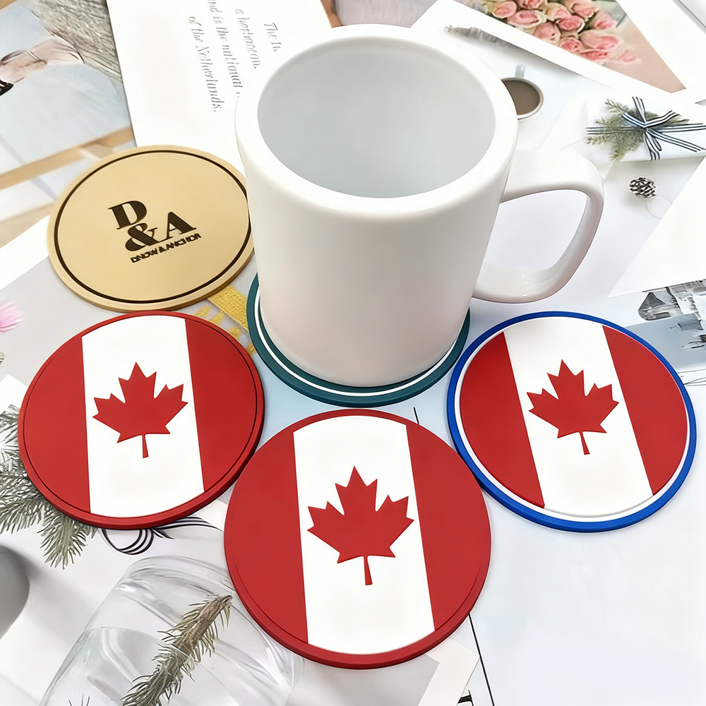 Promotional PVC Coaster Drink Beer Coffee Coaster Custom Logo Soft Rubber PVC Coaster Cup Mat