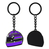 Customized Soft Enamel 2D Helmet Black Metal Keychain Fashion Motorcycle Key Ring Logo Gift
