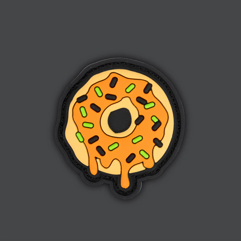 Cute Doughnut Sprinkles PVC Patch Custom 3D Soft Rubber Badge with Hook and Loop for Bags Jackets and Collectors