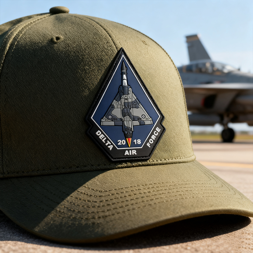 Custom Hellenic Aviation PVC Patch Hook & Loop Rubber Badge