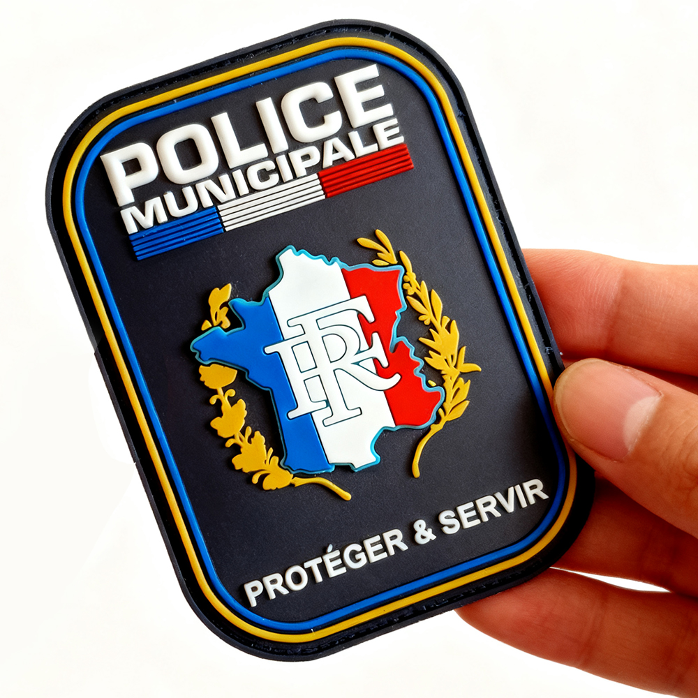 Custom UBAS PM Style PVC Patch Currency Design 3D Soft Rubber Logo Badge for Jackets Backpacks and Workwear