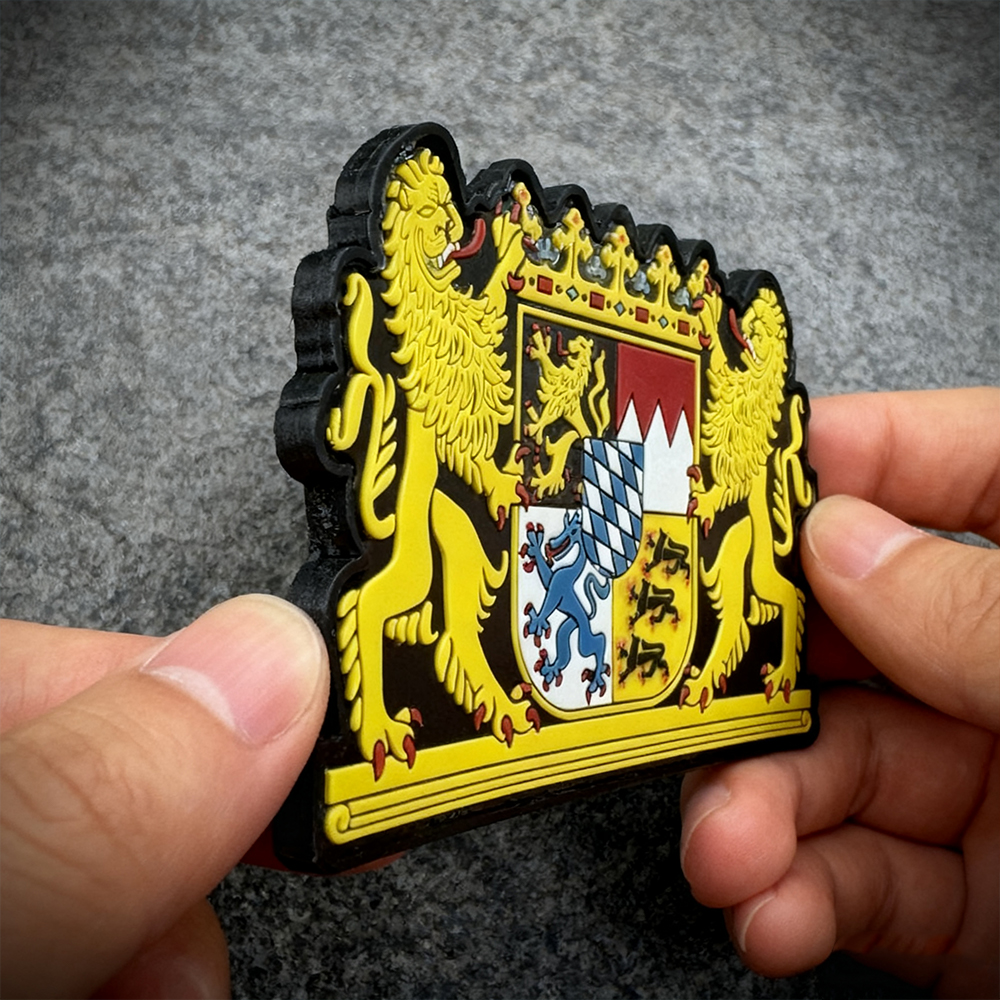 Custom Germany 3D Rubber Patch “BAYERN” Embossed Soft PVC Badge German Flag Logo Patch for Jackets Bags and Souvenirs