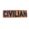 Custom CIVILIAN Patch Glow in the Dark 3D Soft PVC Rubber Patch Night Reflective Emblem Badge for Jackets Bags and Hats