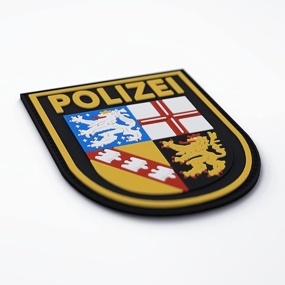 Custom Saarland Emblem 3D PVC Patch Germany Regional Soft Rubber Badge with Hook and Loop Backing for Uniforms