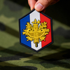 Custom French Shield PVC Patch Soft Rubber Emblem with Hook Loop for Jackets Backpacks Outdoor Gear