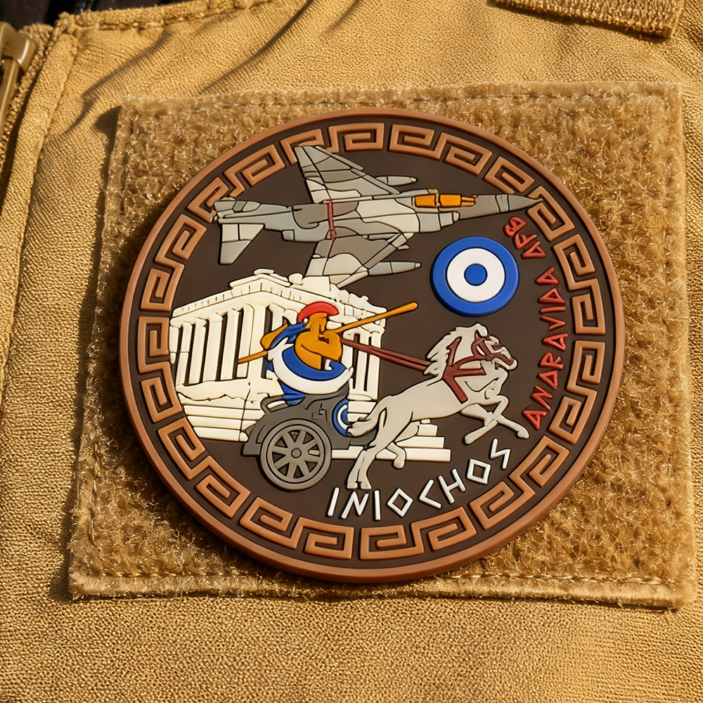 Custom 3D Hellenic Aviation Wings PVC Patch Official Greek Flight Emblem Rubber Badge for Uniforms and Collectors