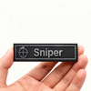 Striped Airgun Function PVC Patch 3D Soft Rubber Badge Hook and Loop Durable Tactical Style Patch