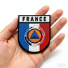 Custom FRANCE Civil Security PVC Patch 3D Soft Rubber Badge Embossed Logo Label for Jackets Backpacks and Outdoor Gear