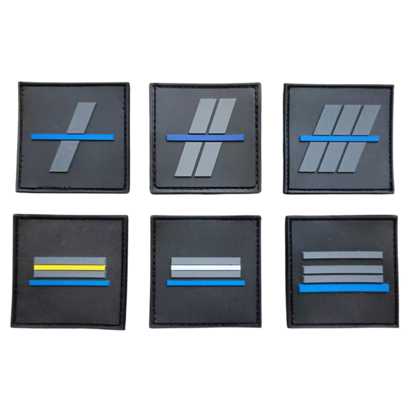 French Style Grade PVC Patch Soft Rubber Emblem Custom Rank Patch UV Printed Durable Badge for Clothing Gear Backpacks Accessories