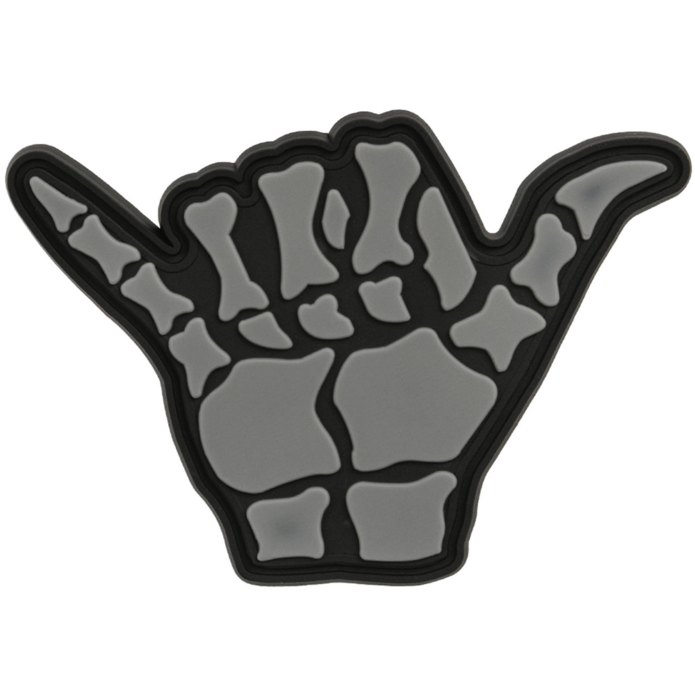 Dead Shaka PVC Patch 3D Rubber Hook Back Badge for Gear Bags Jackets