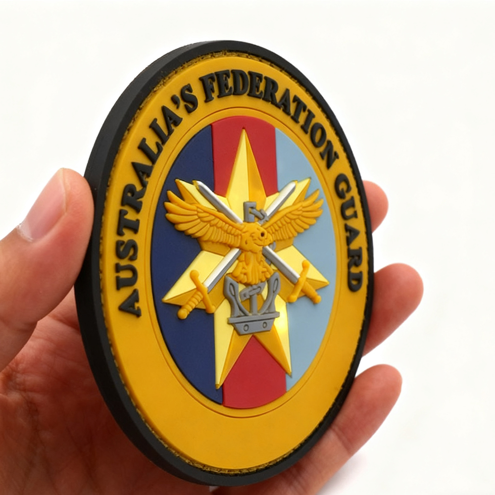 Custom Australian Federation Guard PVC Patch – 3D Rubber Emblem with Hook and Loop Backing