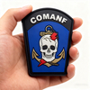 Custom Brazilian COMANF Amphibious Group PVC Patch 3D Soft Rubber Badge with Hook and Loop Backing