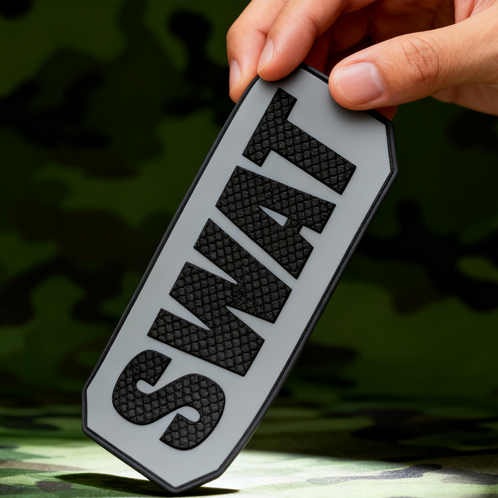 3D SWAT PVC Patch High-Detail Rubber Badge for Outdoor Gear Backpacks Jackets Hook-and-Loop Attachment