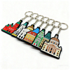 2D Pvc Rubber European One Piece Creative British Red Bus Big Ben Pendant Keychain London Phone Box Souvenir Keychains Rings