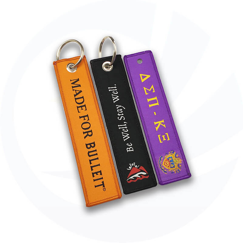 Fancy PVC Lanyard Embroidered Keychain
