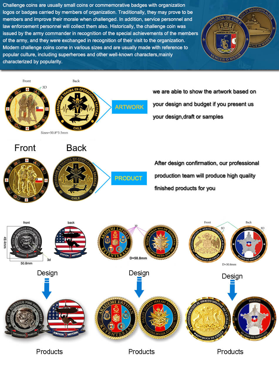 Iron Large Challenge Coin