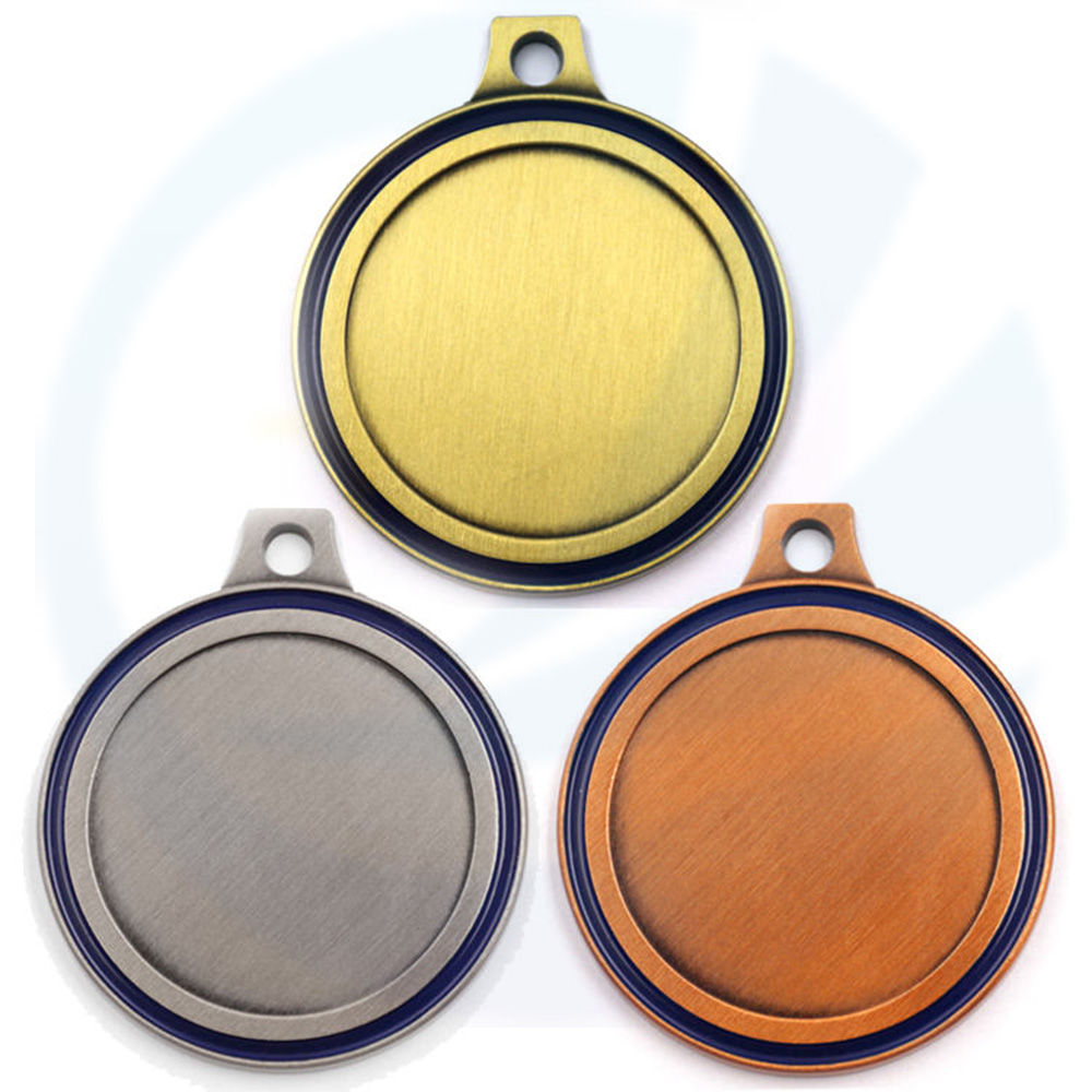 Manufacturer wholesale prints sticker metal craft zinc alloy brass race award custom logo sport sublimation blank medal
