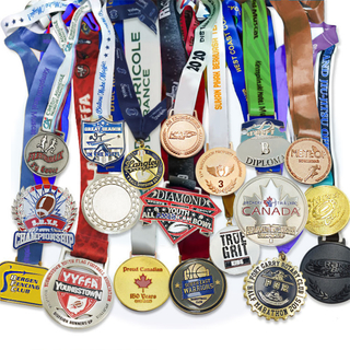 custom gold metal soccer 5k running medal with ribbon sports customised sports track and field medal custom marathon manufacturer bespoke medals