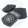 Hook and Loop Backing Injection Custom 3D Embossed Brand Logo PVC Rubber Patches for Uniforms