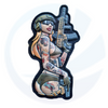 Sexy Pin up Tactical Girl PVC 3D Morale Patch Ukraine Military Army Badge Hook