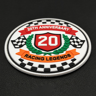 Custom Logo 3D Heat Press Racing Car F1 Transparent Silicone PVC Soft Rubber Patches Iron-on Labels for Hats Custom logo Velcro