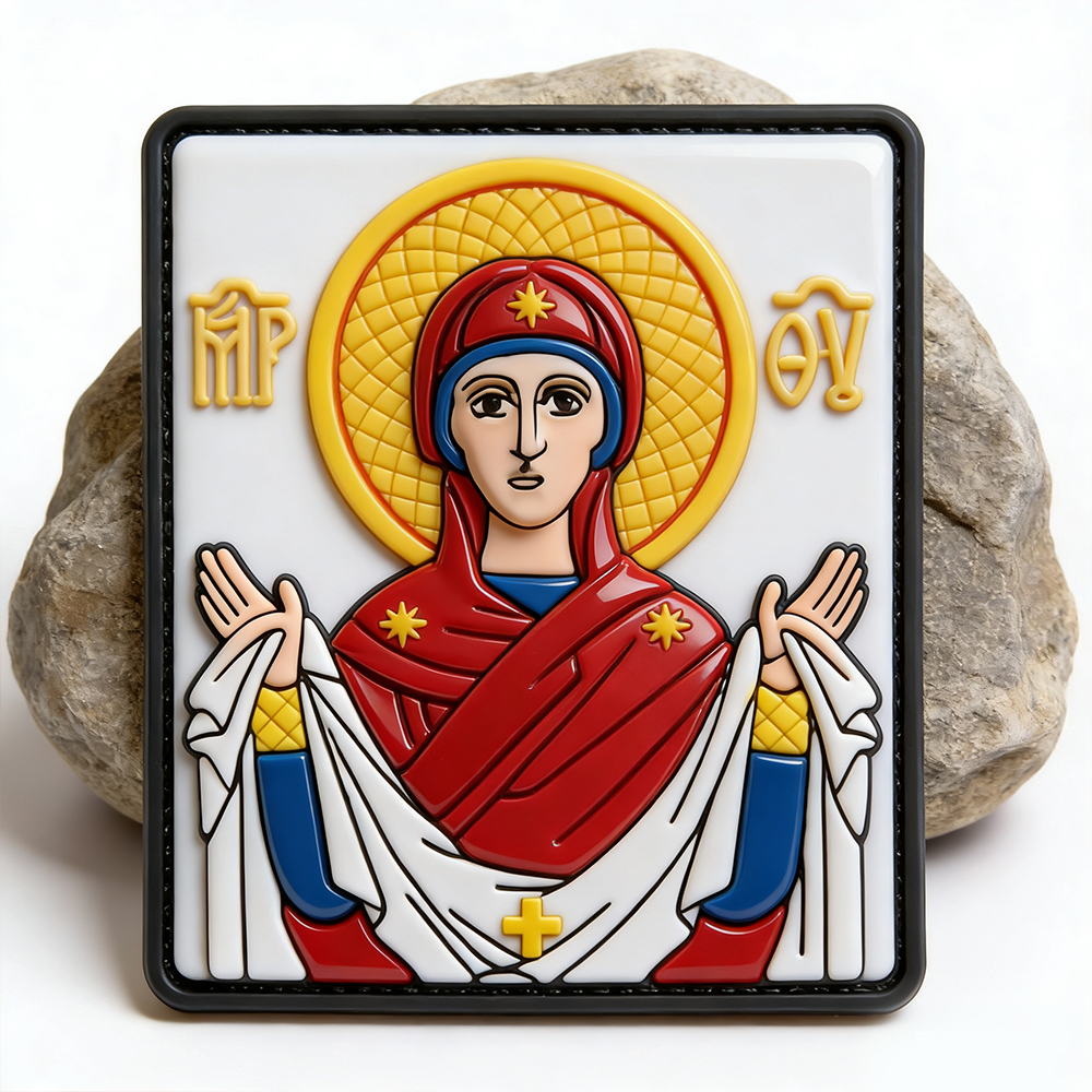 Virgin Mary Tactical Patch John Hook&Loop Patches Angel of Victory Armband Morale Badge Backpack Stickers