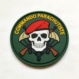 China Factory Wholesale French paratroopers Customized 2D/3D Soft Rubber PVC Patches Jacket Patch
