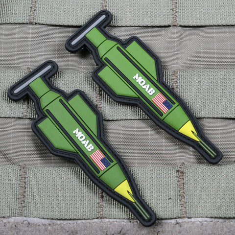 USA Style MOAB Patch Design Custom PVC Soft Rubber Emblem American Themed Massive Ordnance Artwork Patch for Apparel and Gear