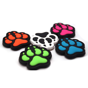 Dog Paw 3D Rubber Patch Custom PVC Dog Paw Emblem Soft Durable Raised Design for Bags Jackets Hats Accessories