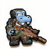 Moral Patches Bundeswehr Hippo PVC Patch Custom Soft Rubber Hippo Emblem Funny PVC Badge for Clothing Bags Accessories