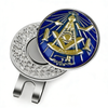 Masonic Magnetic Golf Ball Marker With Ball Cap Clip Custom Freemason Golf Marker Accessory for Hat and Visor